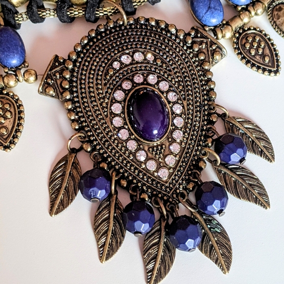 Anthropologie | Tibetan | Turkmen | Afghani Kuchi Tribal Lapis Lazuli Set - Picture 11 of 12